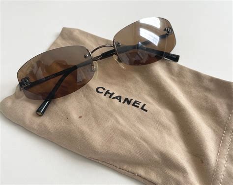 chanel rimless sunglasses cc logo|Eyewear .